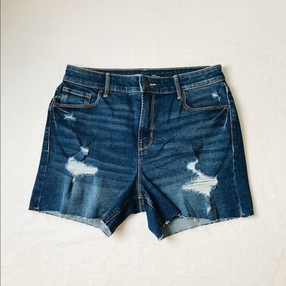 NWOT Old Navy High Waist Distressed Denim Shorts - Picture 2 of 8
